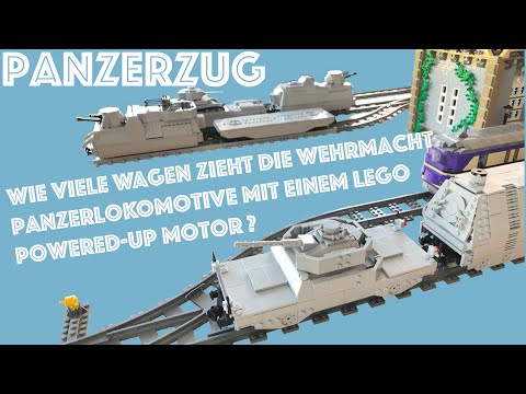 Panzerzug - Wie viele Waggons schafft er ? - Lego comp. Blue Brixx Wehrmacht Train