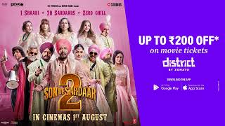 UP TO ₹200 OFF* on movie tickets district by Zomato