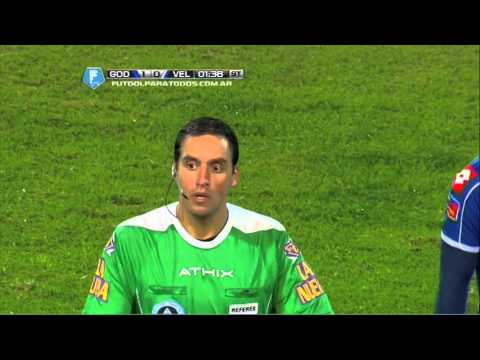 Expulsión de Cubero. Godoy Cruz 1 Vélez 0. Fecha 17. Fútbol Para Todos