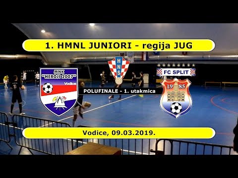 HMNL JUNIORI Jug, PF - 1. ut: HEROJI 2007 - SPLIT  5:3, 09.03.2019.