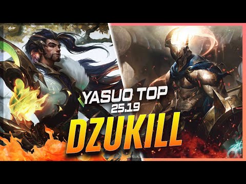 Dzukill - Yasuo vs Pantheon TOP Patch 25.19 - Yasuo Gameplay
