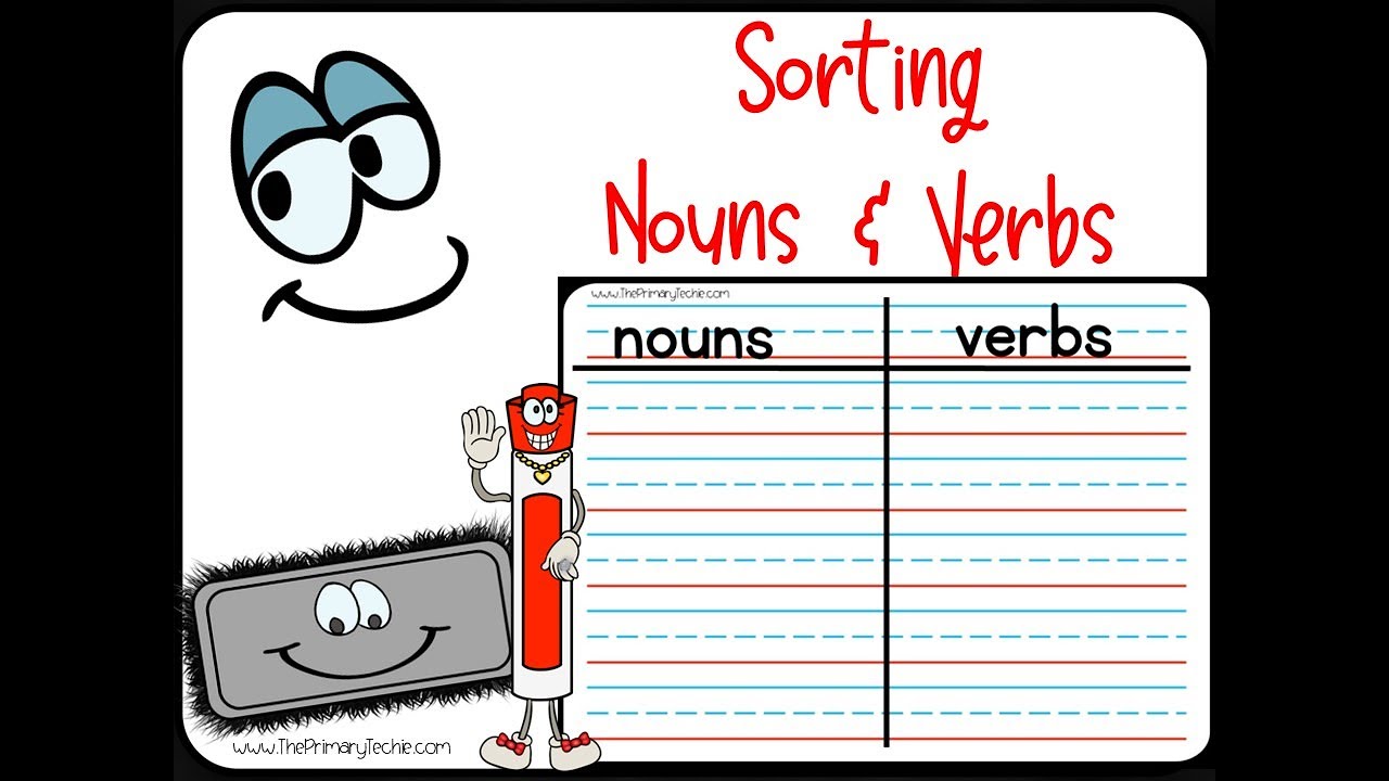 Parts of Speech Sort  - Nouns and Verbs Back to School