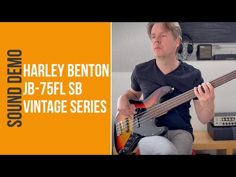 Harley Benton JB-75FL SB Vintage Series - Sound Demo (no talking)