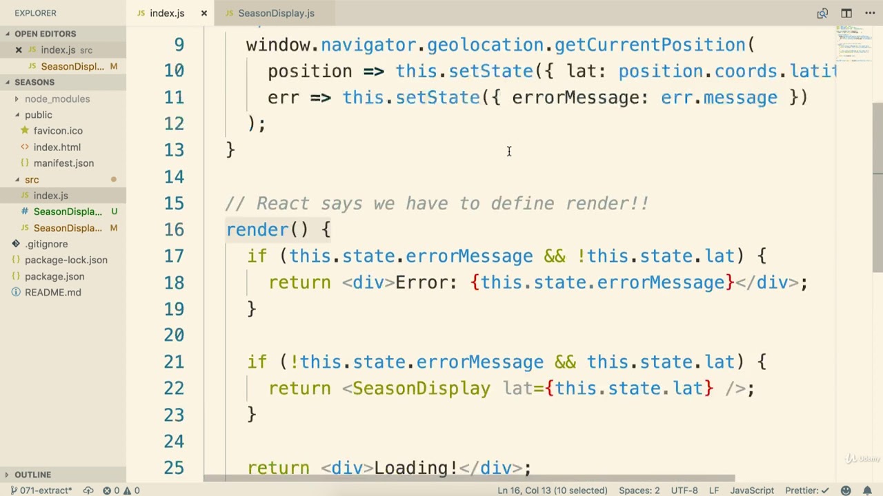 6.11  Showing a Loading Spinner | Modern React with Redux [2019 Update]