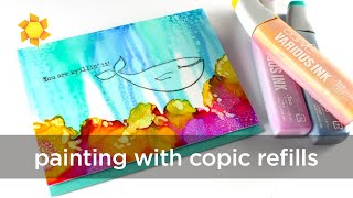 Painting a scene with Various Ink Refills