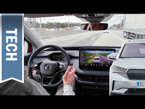 Skoda Enyaq iV: Travel Assist & Assistenzsysteme im Test: Cockpit, Displays & teilautonomes Fahren