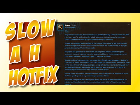 (SLOW) Auction House Hotfix | My Reaction and Thoughts [WoW-BfA Patch 8.3]