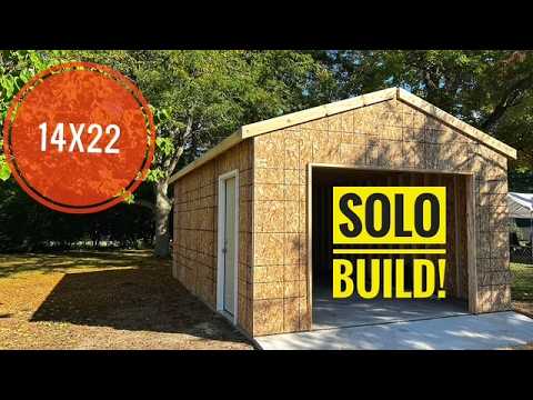 No Crew Needed! Framing a 14x22 Garage Alone in 3 Days! MY DIY