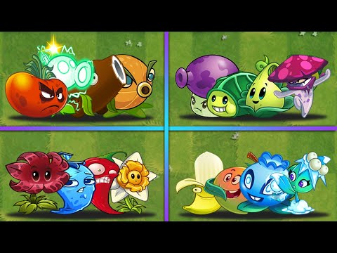 PvZ 2 - 4 Team Random 4 Plants Battlez - Who Team Plants Will Win?