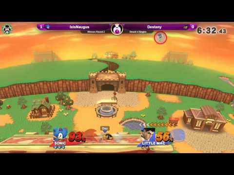 PPT-S - IxisNaugus (Sonic) Vs. Destany (Little Mac) - Winners Round 2 - Smash 4 Singles