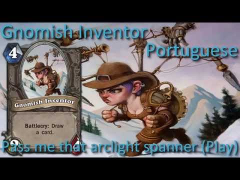 Gnomish Inventor card sounds in 12 languages -Hearthstone✔