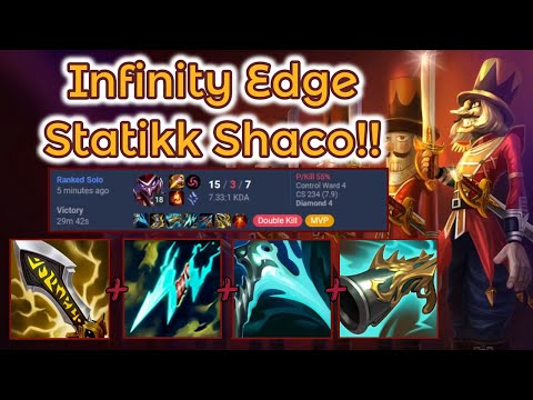 Infinity Edge Statikks Shaco Feels Insane! - S13 [League of Legends] Full Gameplay - Infernal Shaco