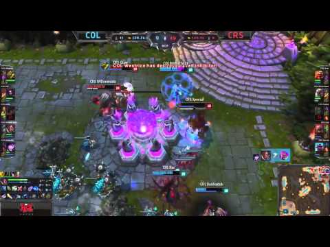 EPIC 80minute Game Ending plus Rivington swearing  - COL vs CRS - NA LCS Summer Split 2014