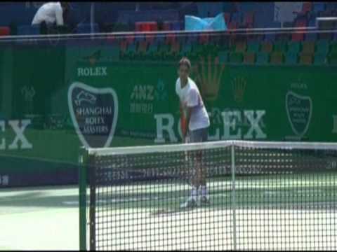 13SRM   federer practice