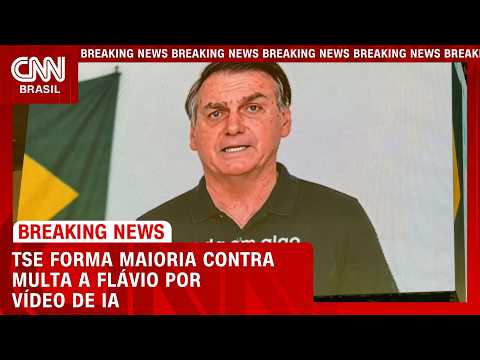 TSE forma maioria contra multa a Flávio Bolsonaro por vídeo de IA | CNN PRIME TIME