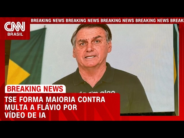 TSE forma maioria contra multa a Flávio Bolsonaro por vídeo de IA | CNN PRIME TIME