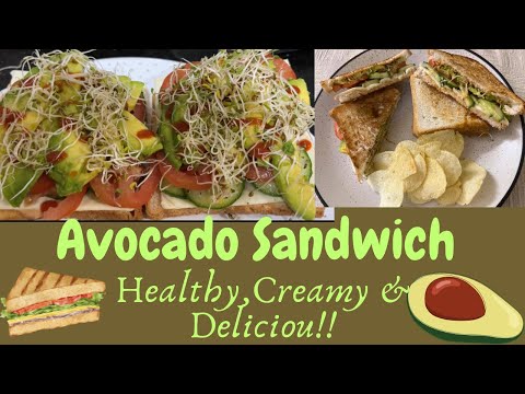 Avocado Sandwich avocado 🥑 🥪 it’s healthy, creamy & delicious!!!