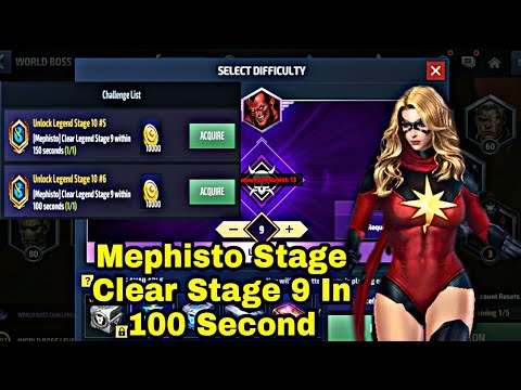 Mephisto Stage 9 Clear in 100 Second With Moonstone - Marvel Future Fight