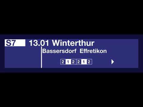 SBB Ansage - Einfahrt S7 nach Winterthur in Zürich Flughafen (D+E)
