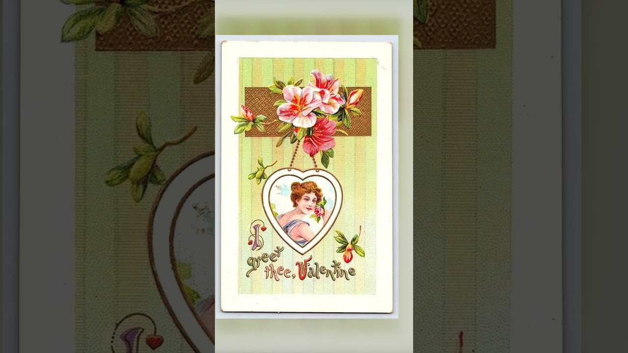 Valentine's Day Postcard, Divided Back, Early 1900s Video
