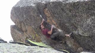 Video thumbnail of Bob Esponja, 7a+ (sit). Pas de la Casa