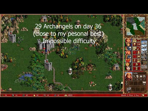 Heroes of Might and Magic 3 - Casual Random map, impossible difficulty with my favorite town, Castle