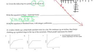 Linear Test Review #13-14