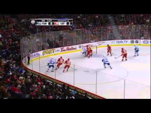Vancouver Canucks vs Calgary Flames Game Highlights February 11th 2012