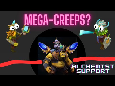 Alchemist Support vs Mega-Creeps: Aghanim's Scepter for Templar Assassin and Antimage!