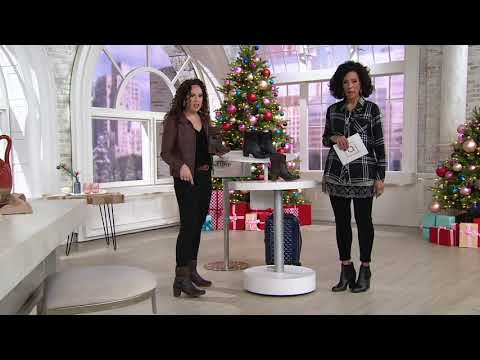 Earth Origins Leather Mid Boots with Buckle - Wheaton Wade on QVC