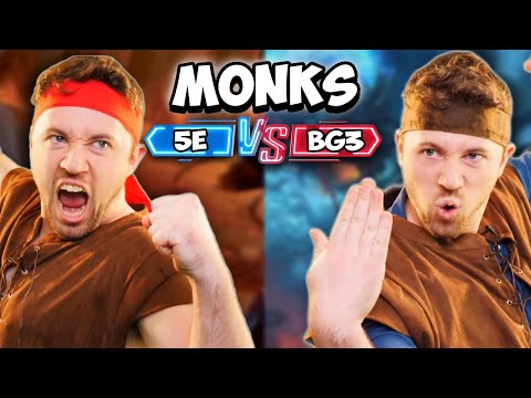 5th Edition vs Baldur's Gate 3: Monks
