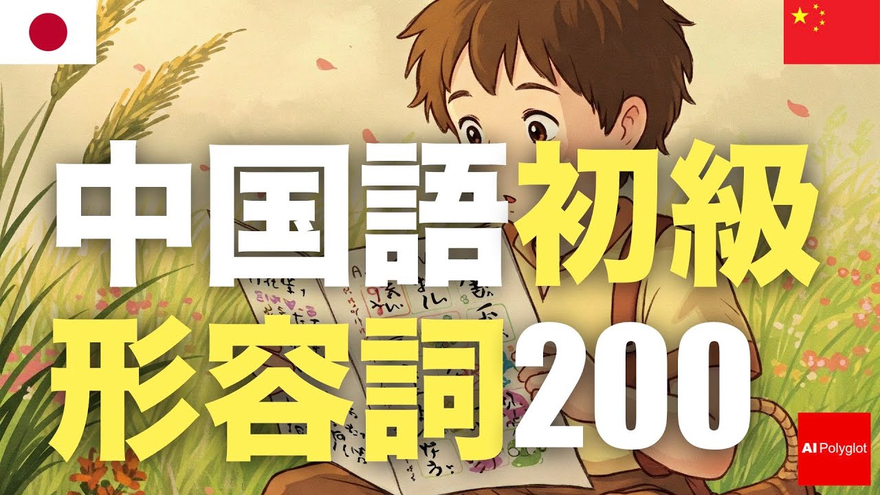 中国語初級形容詞200 | 聞き流し | ピンイン付き | 第二外国語 | 音声学習 | リスニング練習