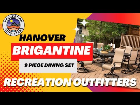 9 piece Outdoor Dining Set - Hanover Brigantine Collection - available at Recreation Outfitters