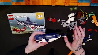YouTube thumbnail: LEGO Creator 3 in 1 Deep Sea Creatures 31088 Alternate Build and Review! The Whale! A 4 in 1 set!