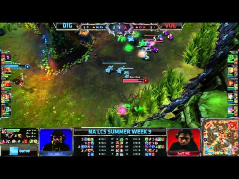 Dignitas (DIG) vs Team Vulcun (VUL) || Super week NA LCS Summer 2013 W9D1 || Full Game HD