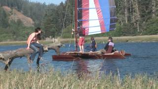 preview picture of video 'Outrigger Sailing on Big River in Mendocino'