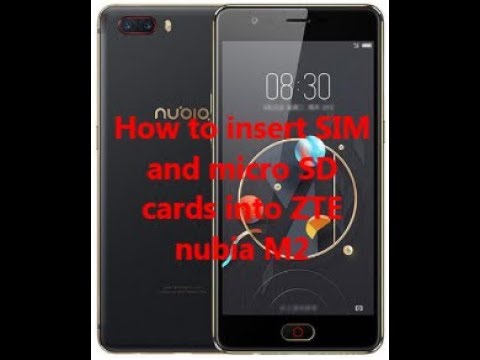 How to insert SIM and micro SD cards into ZTE nubia M2