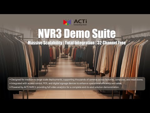 NVR 3 Demo Suite: The All-in-One VMS for Retail, Education & Industry