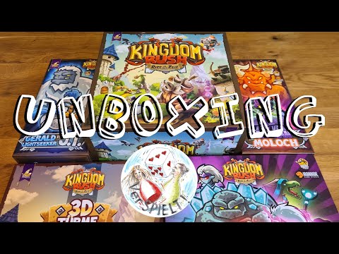 Kingdom Rush Riss in der Zeit/Rift in Time Unboxing Erweiterungen Spinnengöttin, Heldenboxen,deutsch