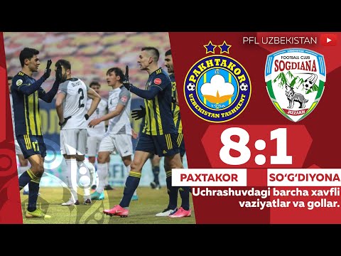 O'zbekiston 🏆 Coca Cola kubogi. 1/8 final PAXTAKOR — SO'G'DIYONA 8:1