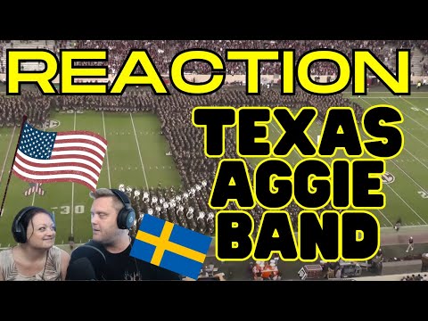 Two swedes reacts to: The best Texas Aggie band halftime EVER! Kyle Field