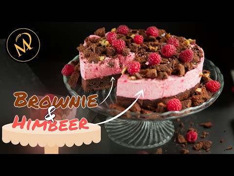 Super easy and quick brownies raspberry cake