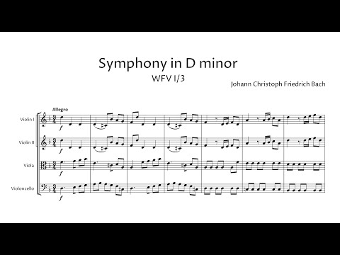 Johann Christoph Friedrich Bach – Symphony in D minor, WFV I/3 [TRIPLE RECORDING]