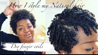 HOW I STYLE MY NATURAL HAIR | DIY FINGER COILS | NATURAL HAIR TUTORIAL