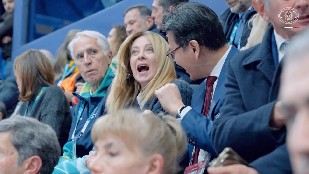 GIORGIA MELONI AL MILANO SKATING ARENA PER ASSISTERE ALLE GARE DI SHORT TRACK DI MILANO CORTINA 2026