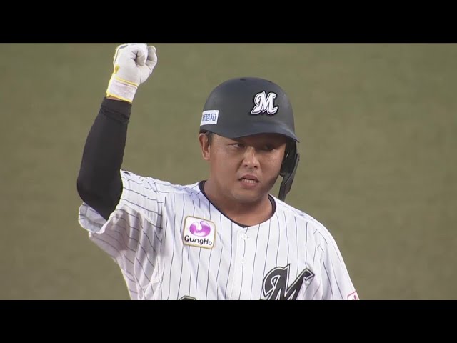 【1回裏】初回から猛攻!! マリーンズ・田村龍弘 レフトへの2点タイムリー2ベースヒット!!  2024年7月10日 千葉ロッテマリーンズ 対 東北楽天ゴールデンイーグルス