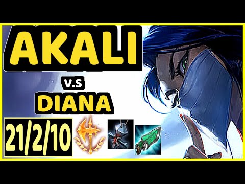 PERKZ (AKALI) vs DIANA - 21/2/10 KDA MID GAMEPLAY - EUW Ranked MASTER