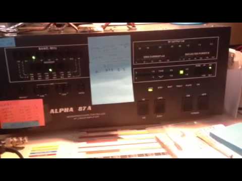 Yaesu 817 driving a Alpha 87A