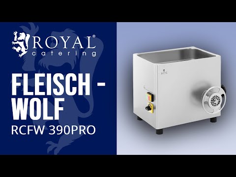 Video - Fleischwolf - Rücklauf - Edelstahl - 380 kg/h - Royal Catering