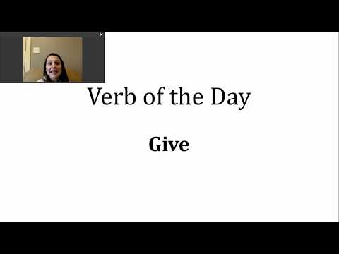 Verb of the Day - Give